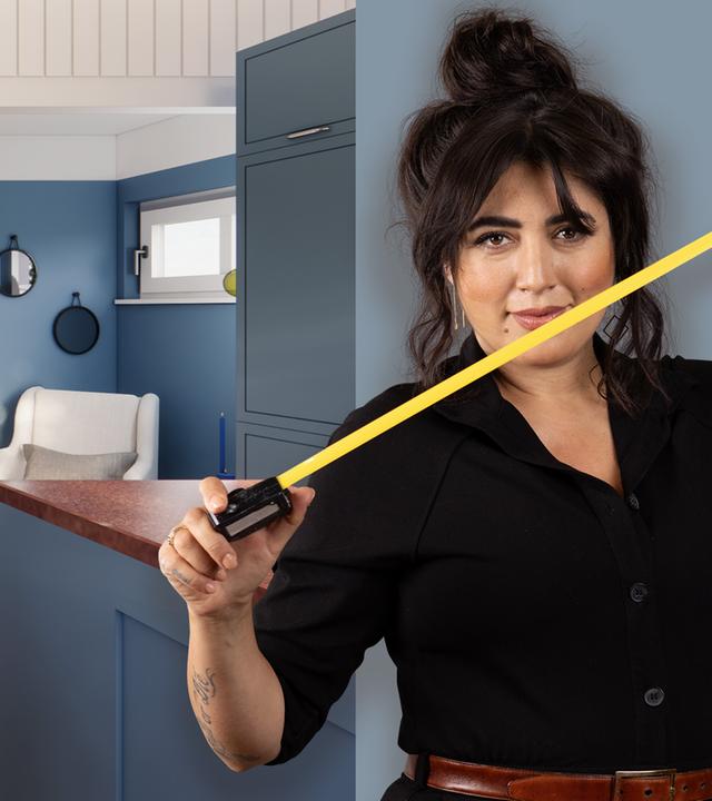 Wohnecke und Moderatorin Emell