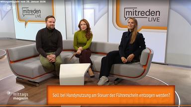Screenshot ZDFmitreden live im Mima vom 28.01.26