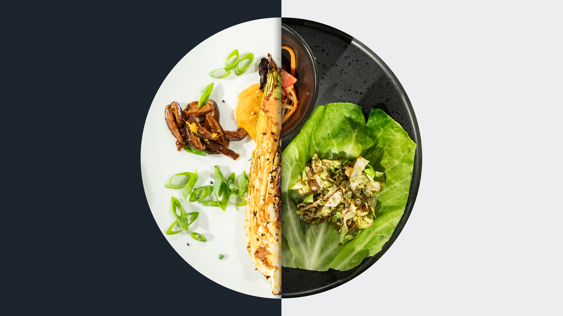 Miso-Spitzkohl vs. Papaya-Salat