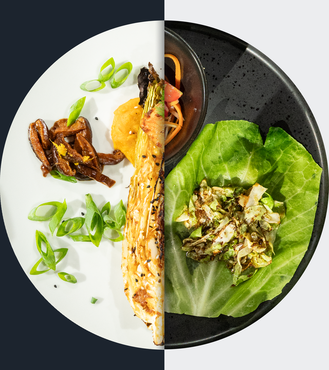 Miso-Spitzkohl vs. Papaya-Salat