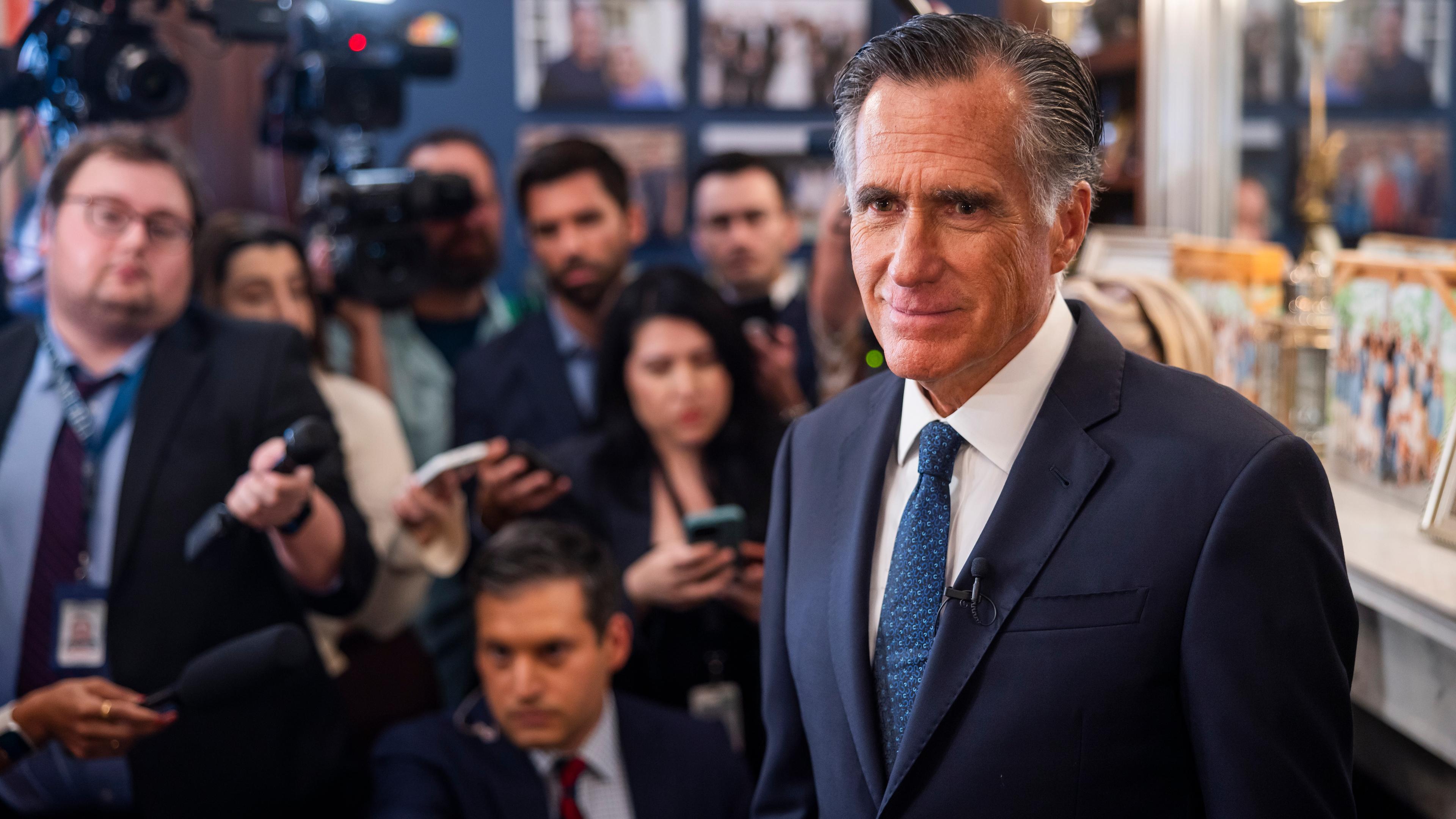 Der US-Republikaner Mitt Romney nach seiner Ankündigung, nicht weiter für das Präsidialamt zu kandidieren.