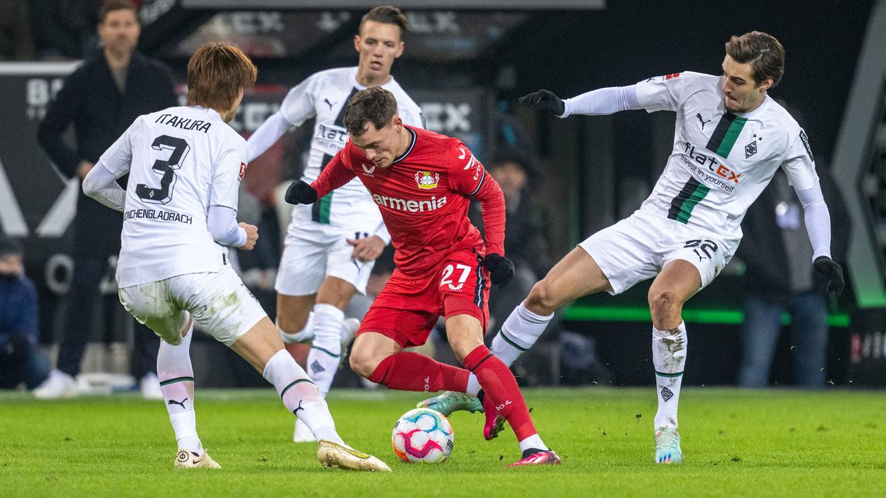Leverkusen gewinnt Derby in Mönchengladbach