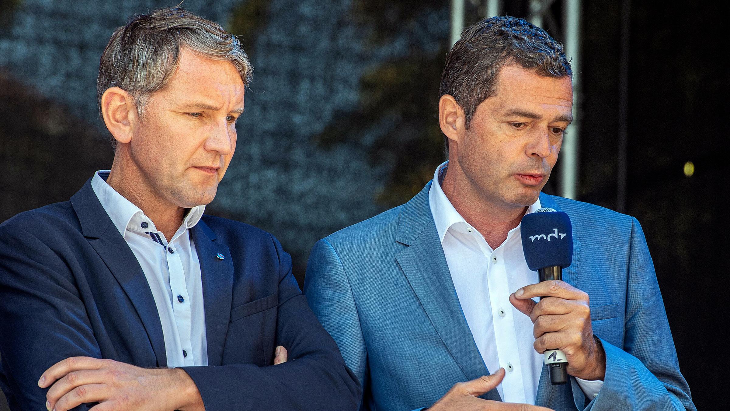 Björn Höcke (AfD) und Mike Mohring (CDU)
