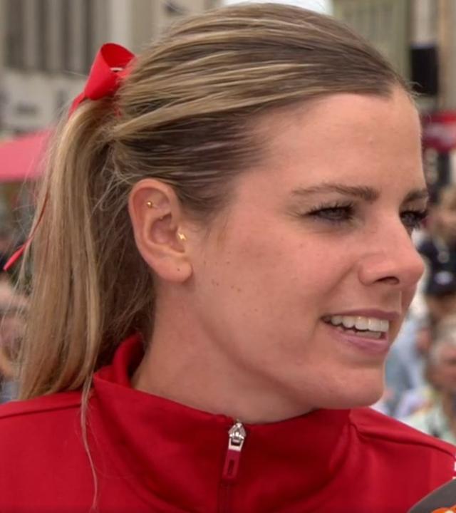 Flag-Football-Nationalspielerin Mona Steven im ZDF-Interview bei den Finals in Dresden am 3.8.2025