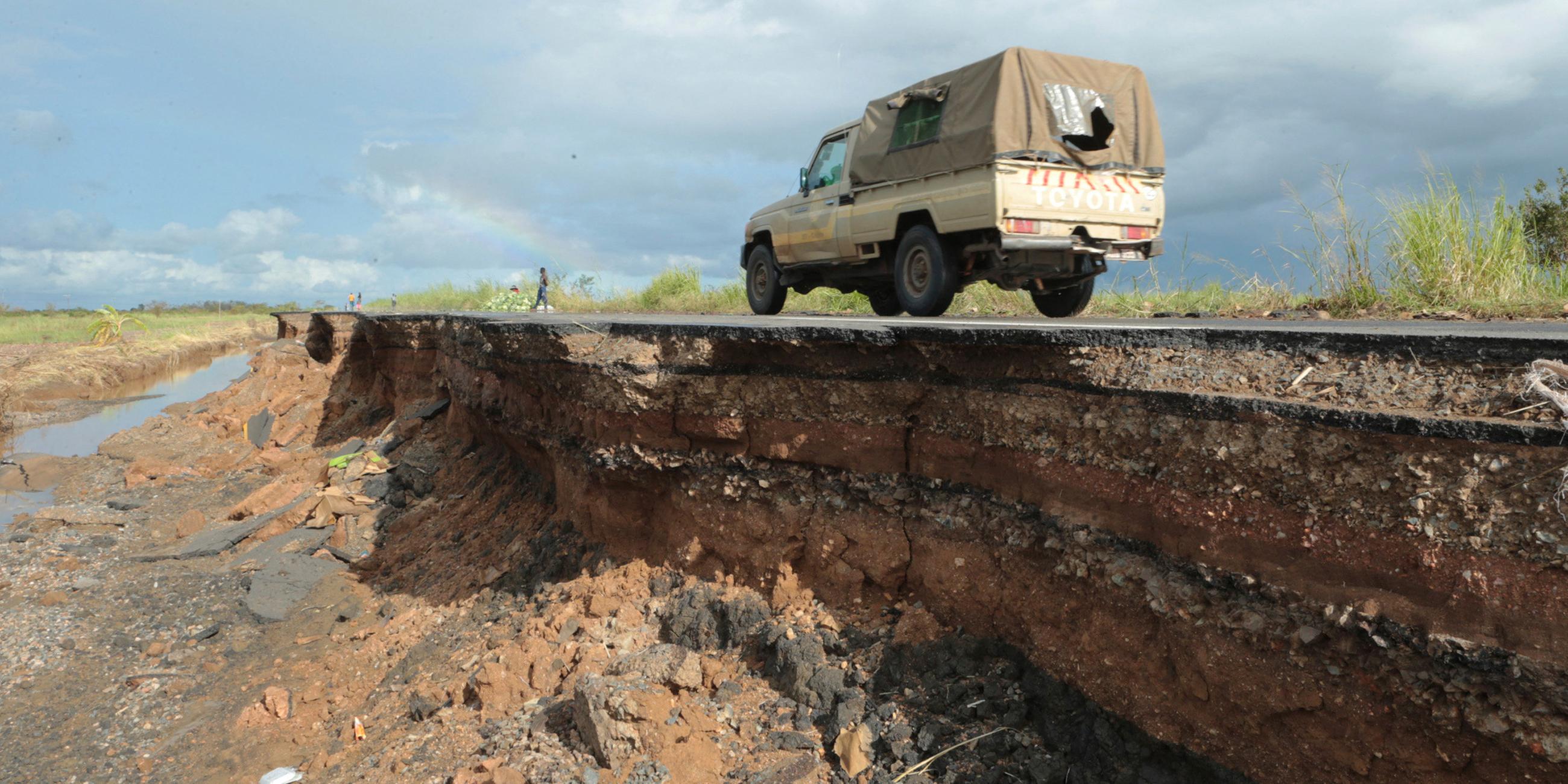 Zerstörungen durch den Wirbelsturm "Idai" in Mosambik am 21.03.2019