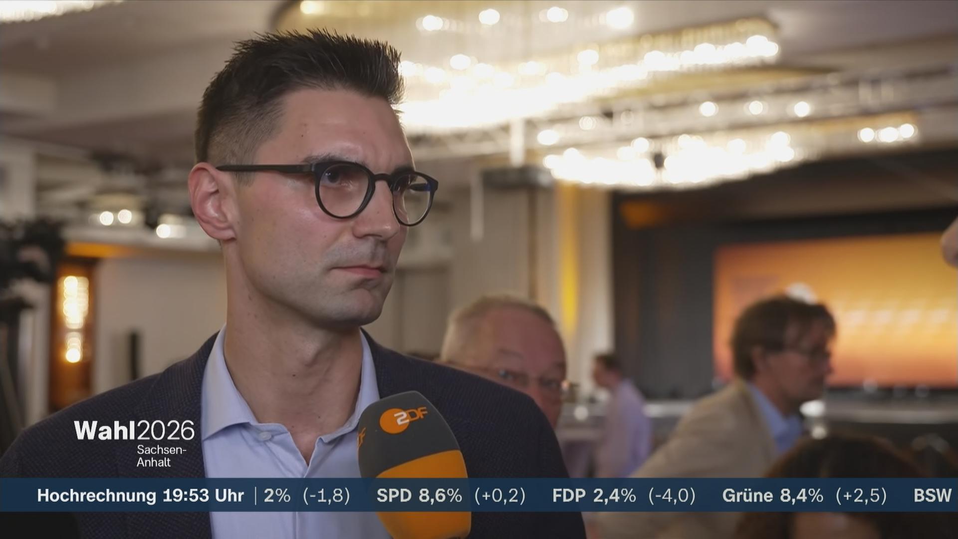Sepp Müller von der CDU mit einer Reaktion zur Landtagswahl in Sachsen-Anhalt.