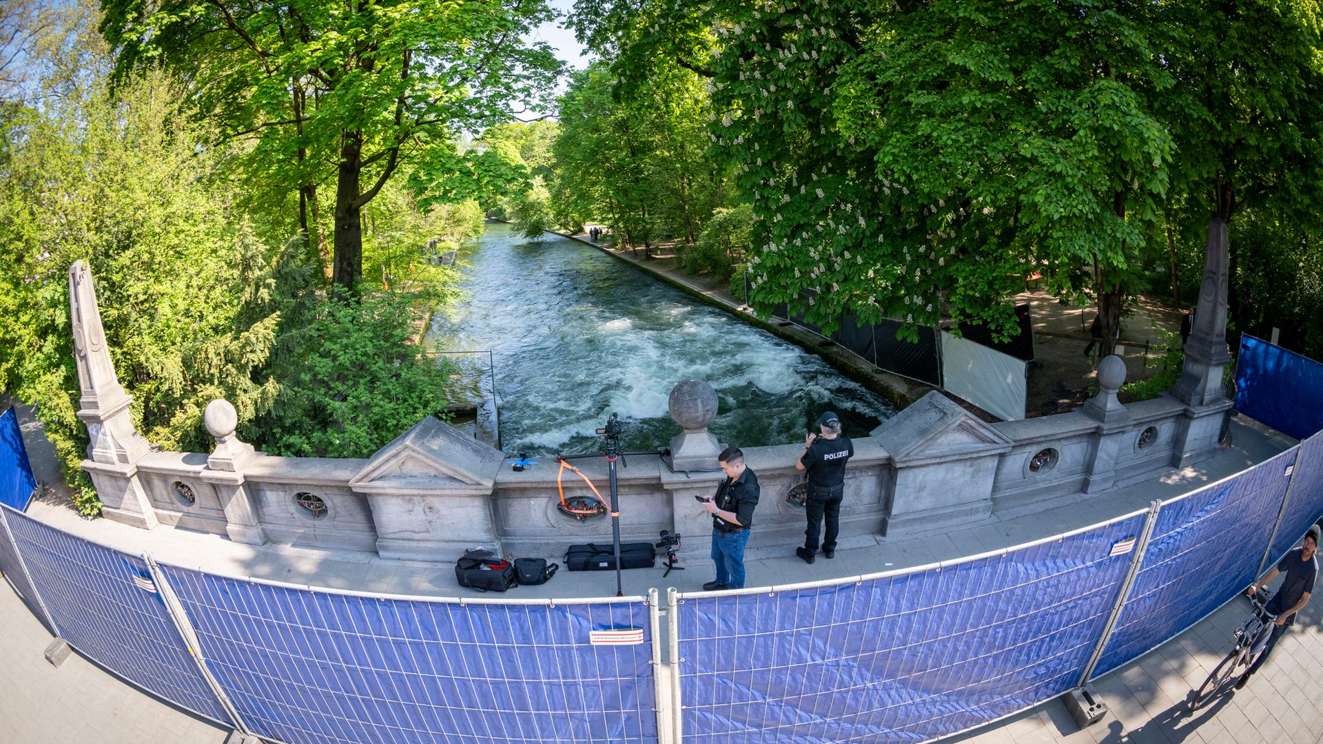 Nach Surfunfall: Eisbach wird abgelassenv