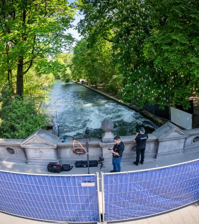 Nach Surfunfall: Eisbach wird abgelassenv