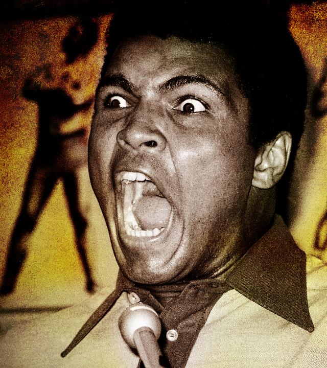 Ein wütender Muhammad Ali 1974