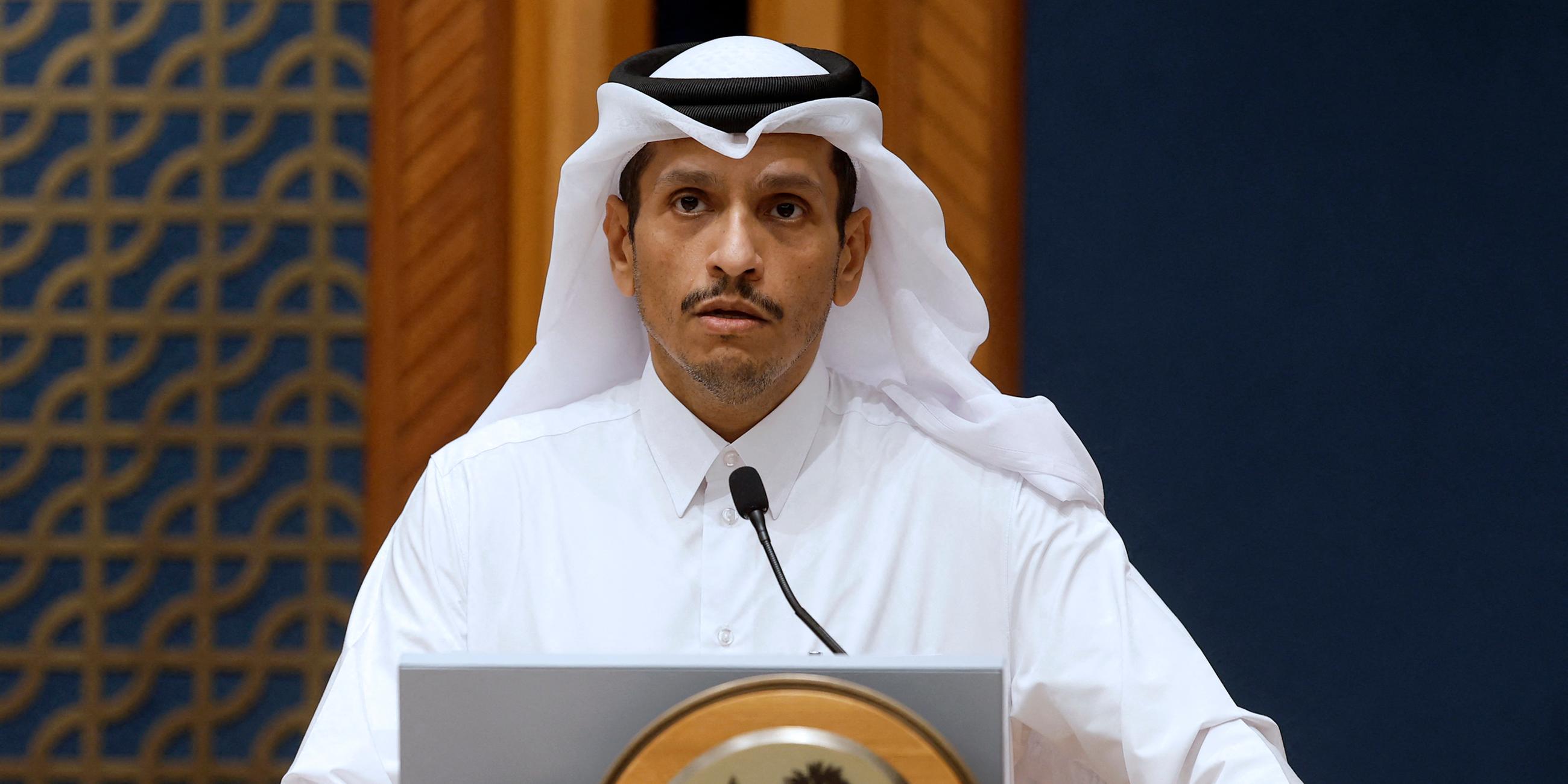 katarische Ministerpräsident und Außenminister Mohammed bin Abdulrahman Al Thani