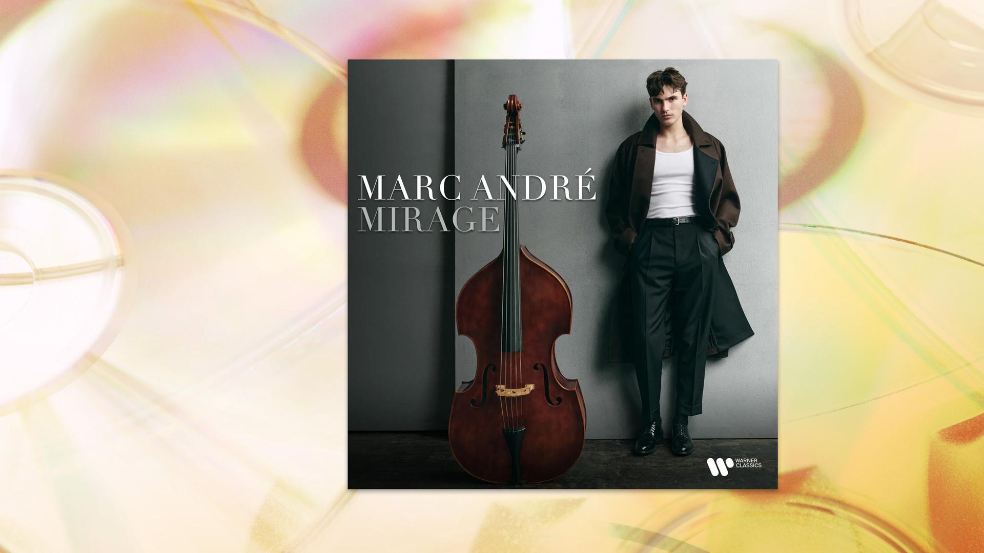 Auf dem Albumcover sieht man einen jungen Mann, der neben einem Kontrabass steht.