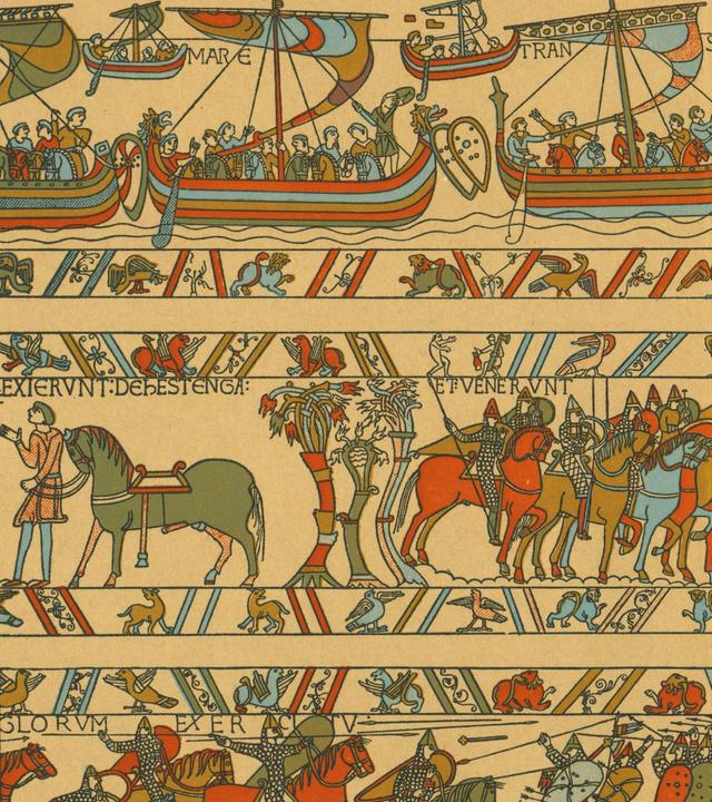 Ausschnitt aus dem Teppich von Bayeux.