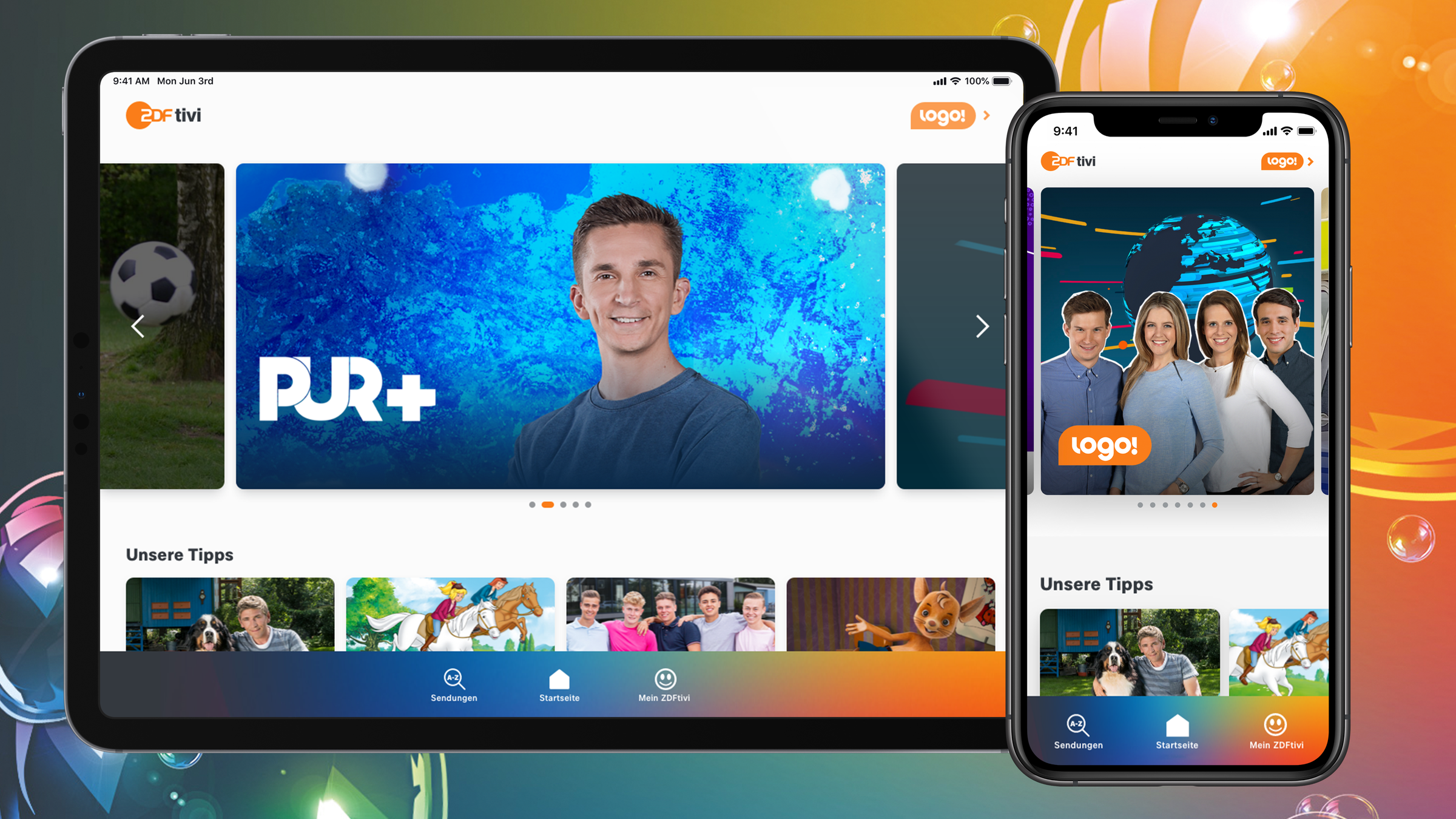 Bild der neuen ZDFtivi-App 2023