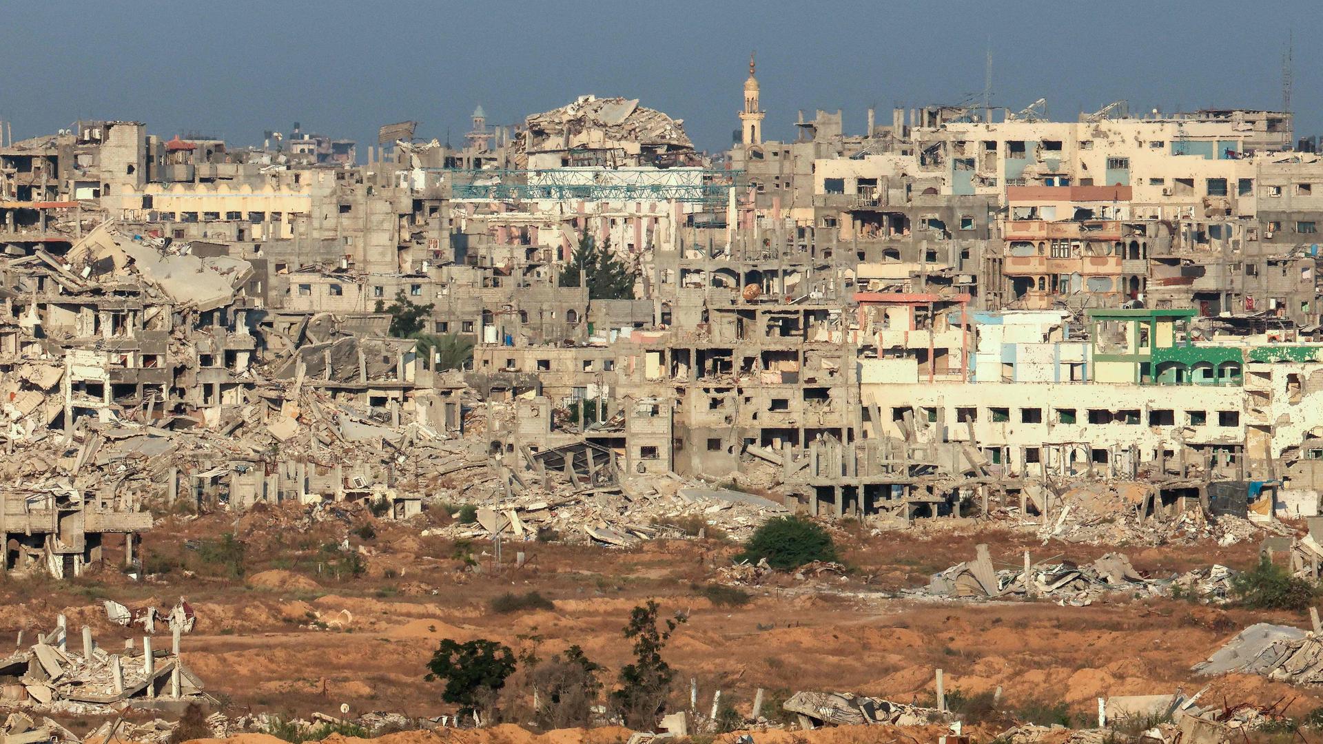 Zerstörte Gebäude im Gaza-Streifen