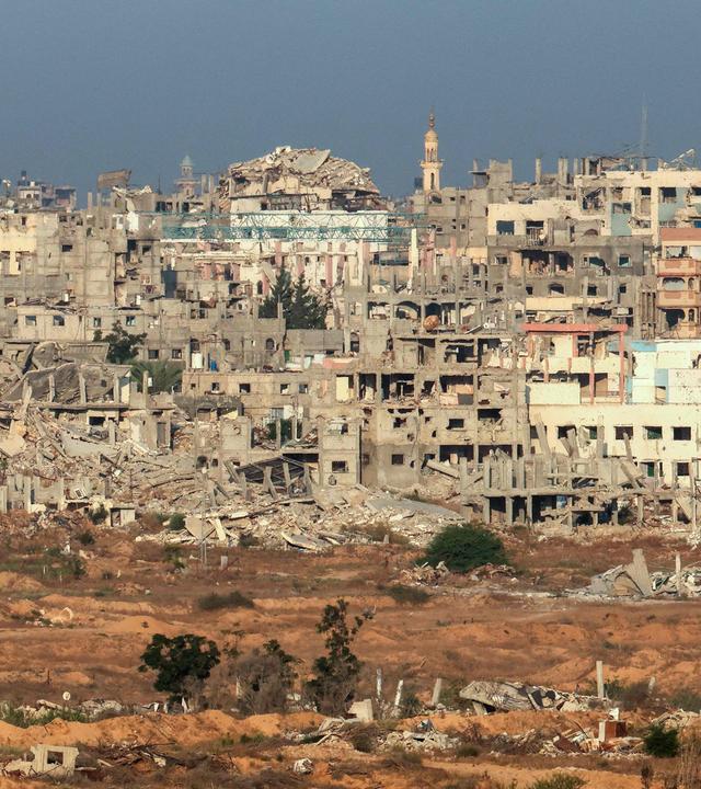 Zerstörte Gebäude im Gaza-Streifen