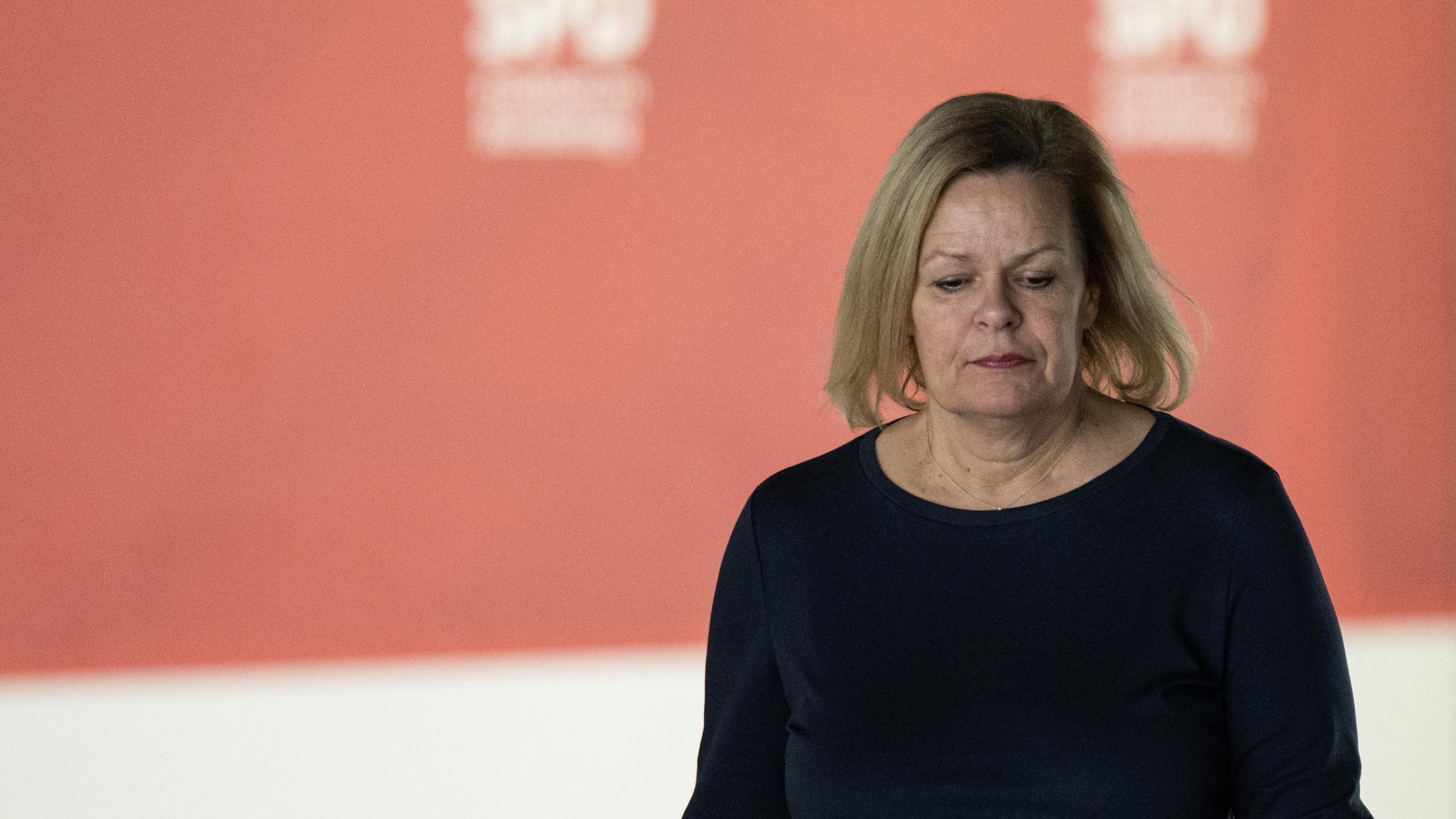 Berlin: Nancy Faeser (SPD), Bundesministerin des Innern und für Heimat