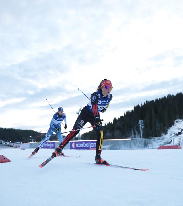 Nathalie Armbruster (Deutschland) ist in Aktion. 
