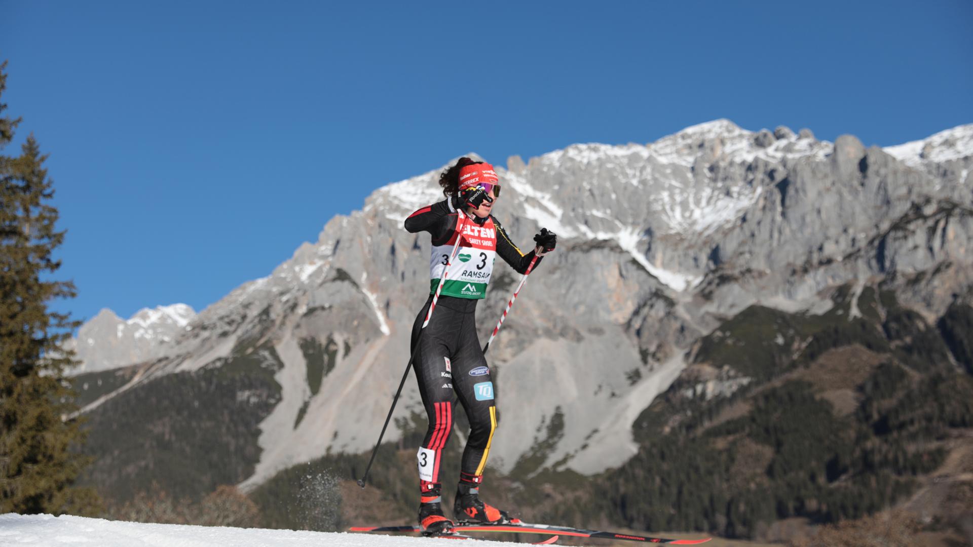 Nathalie Armbruster (Deutschland)ist in Aktion. 