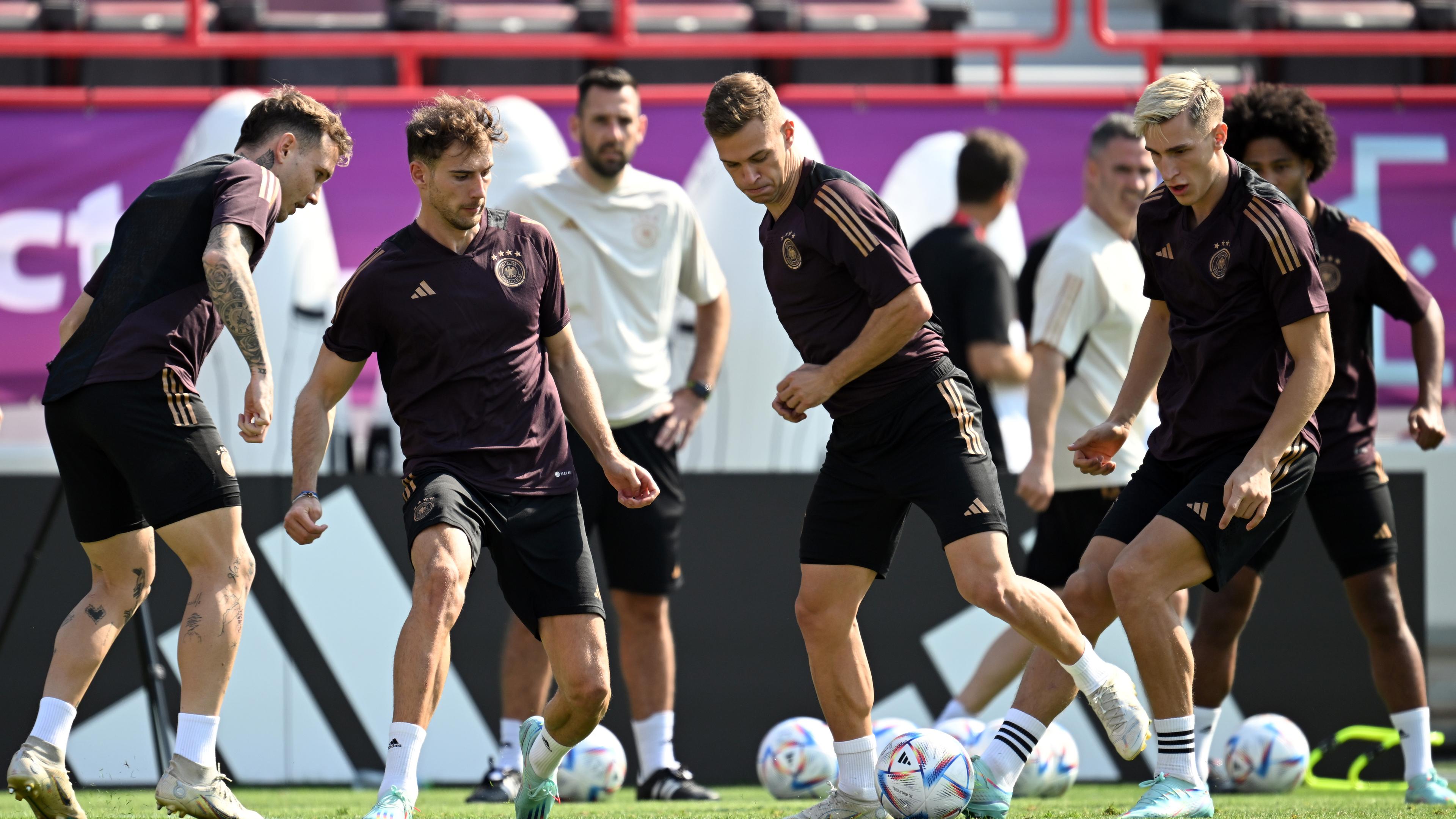 Die deutsche Nationalmannschaft beim Abschlusstraining 