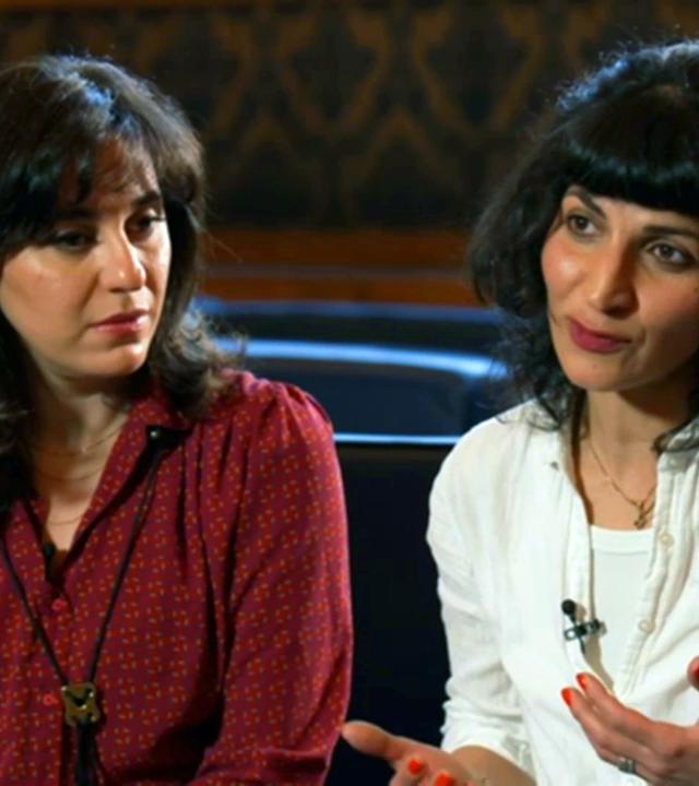 Schauspielerin Neda Rahmanian und Bassklarinettistin Shabnam Parvaresh