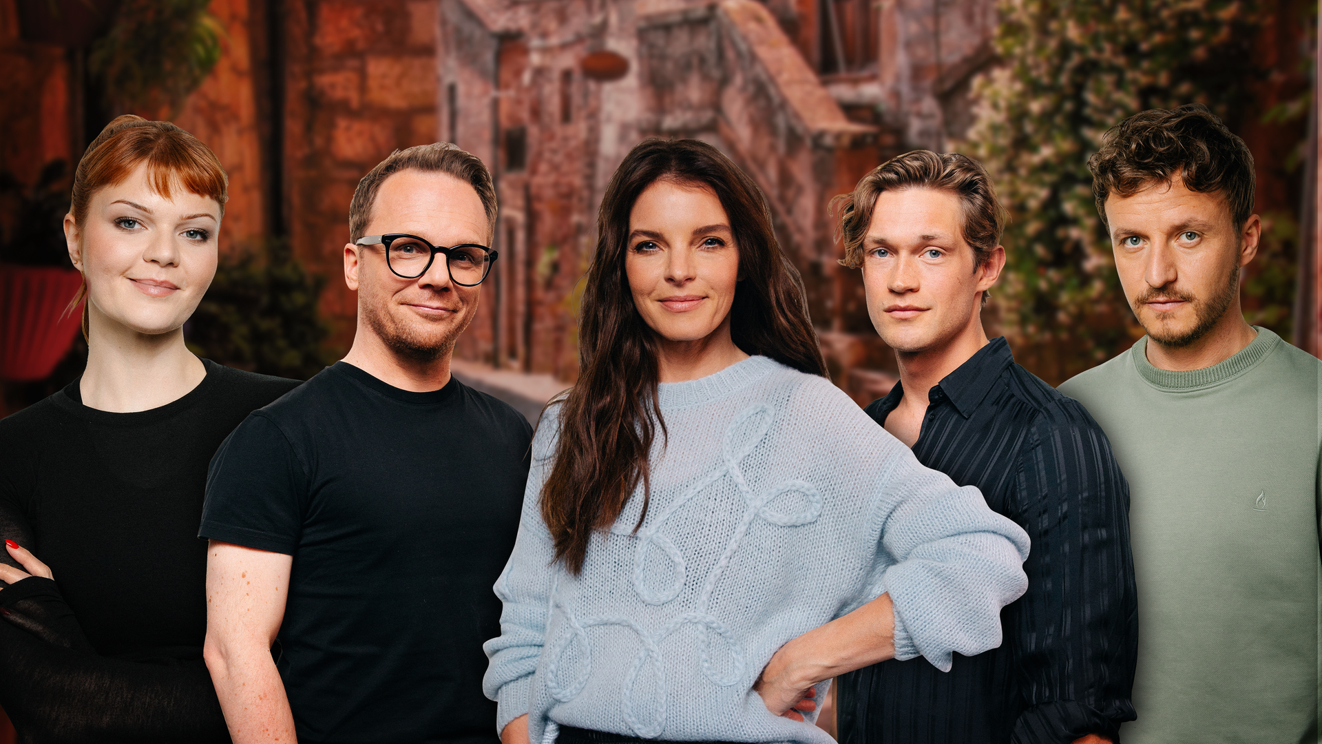 Sophie Passmann, Ralf Schmitz, Yvonne Catterfeld, Damian Hardung und Tommi Schmitt 