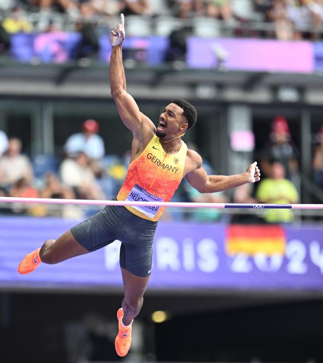 Olympia, Paris 2024, Zehnkampf: Leo Neugebauer beim Stabhochsprung