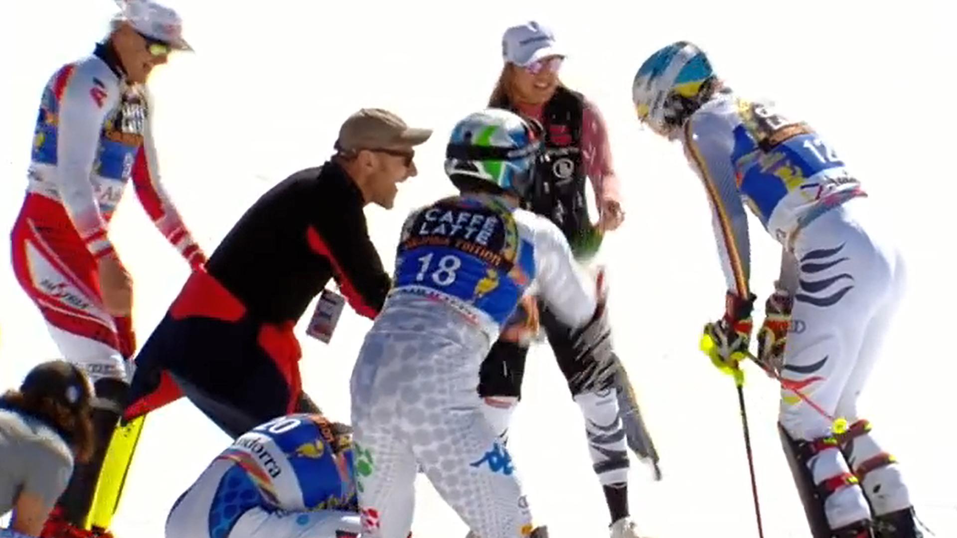 Felix Neureuther (r.) wird bejubelt