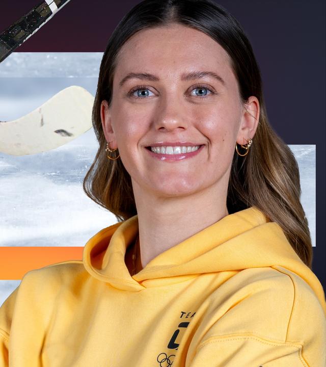 Die deutsche Eishockeyspielerin Nicola Hadraschek-Eisenschmid im Porträt