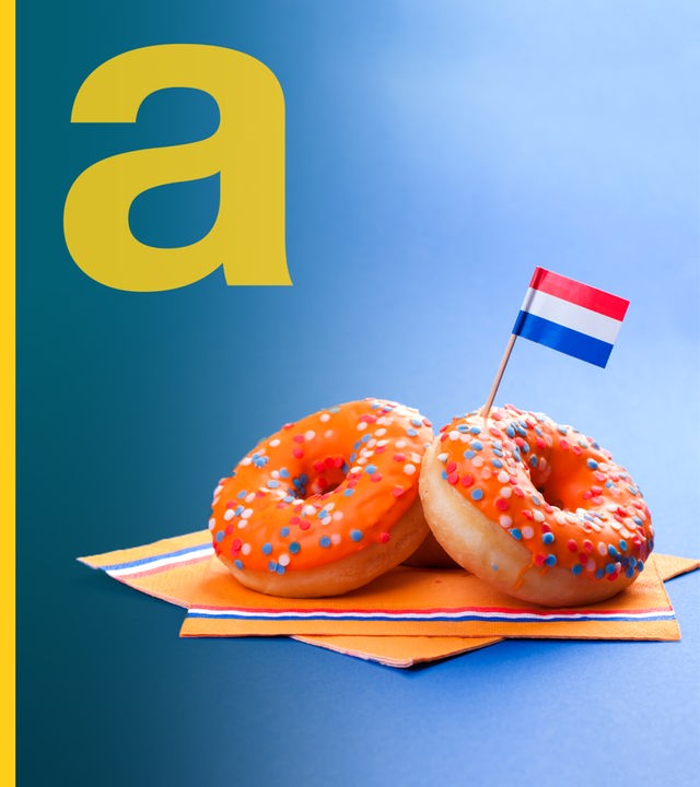 Donuts mit der niederländischen Flagge