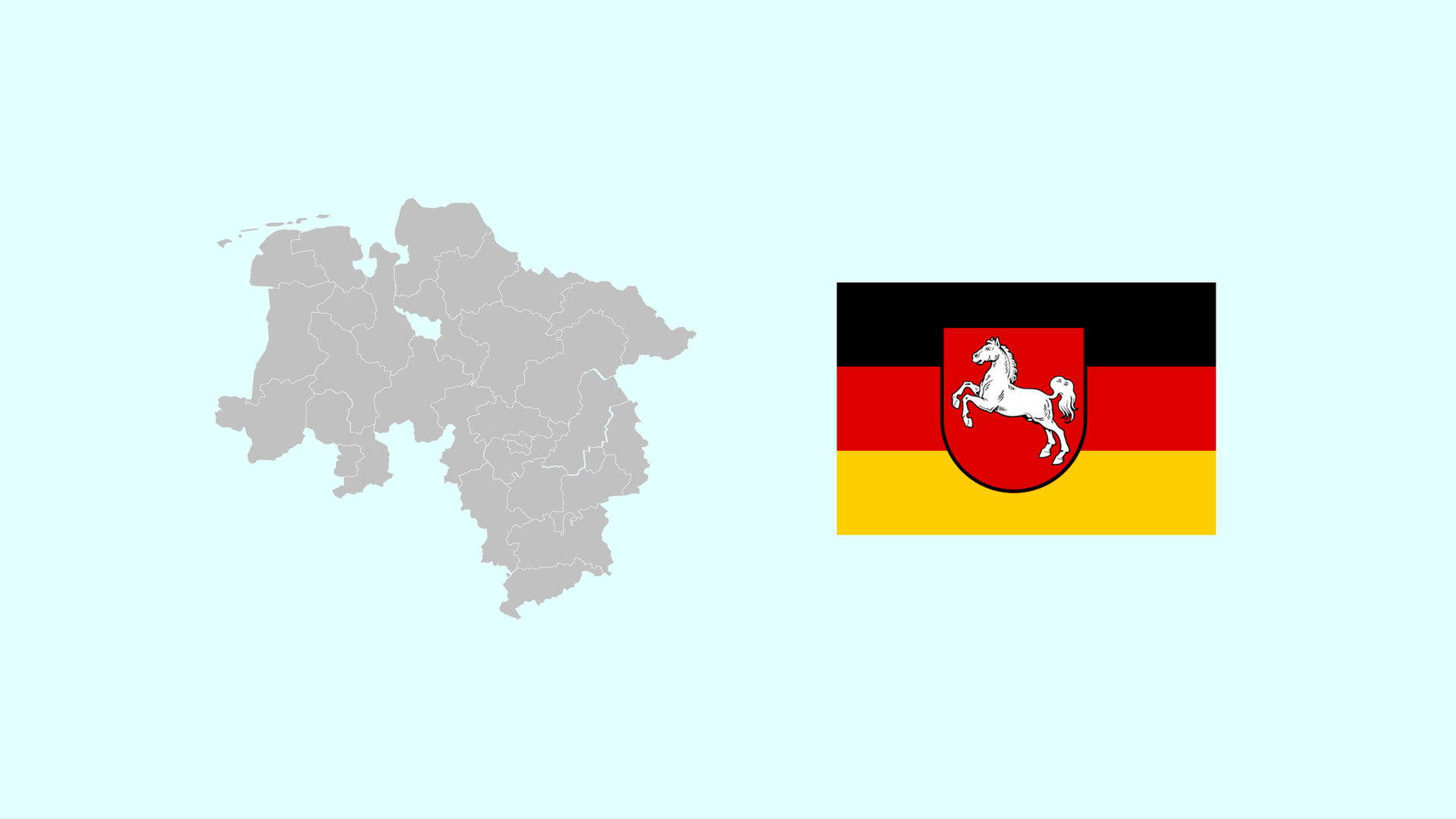 Wahlkreise und Flagge von Niedersachsen