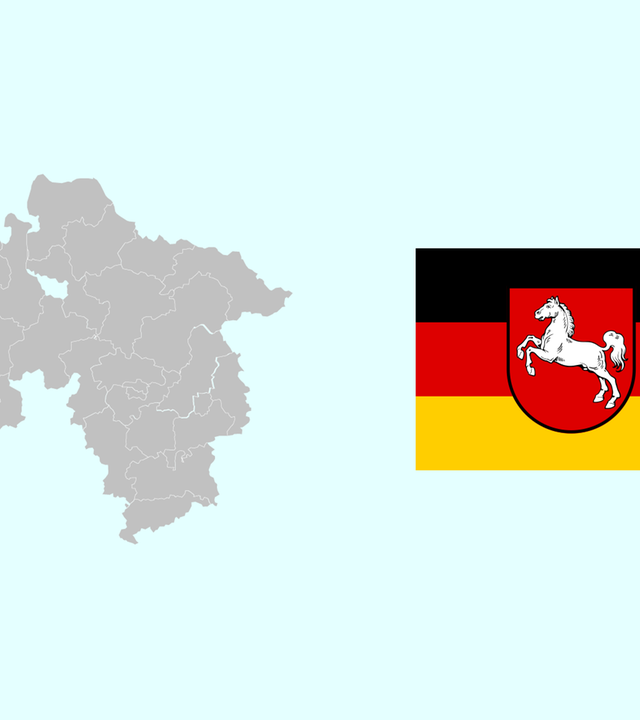 Wahlkreise und Flagge von Niedersachsen