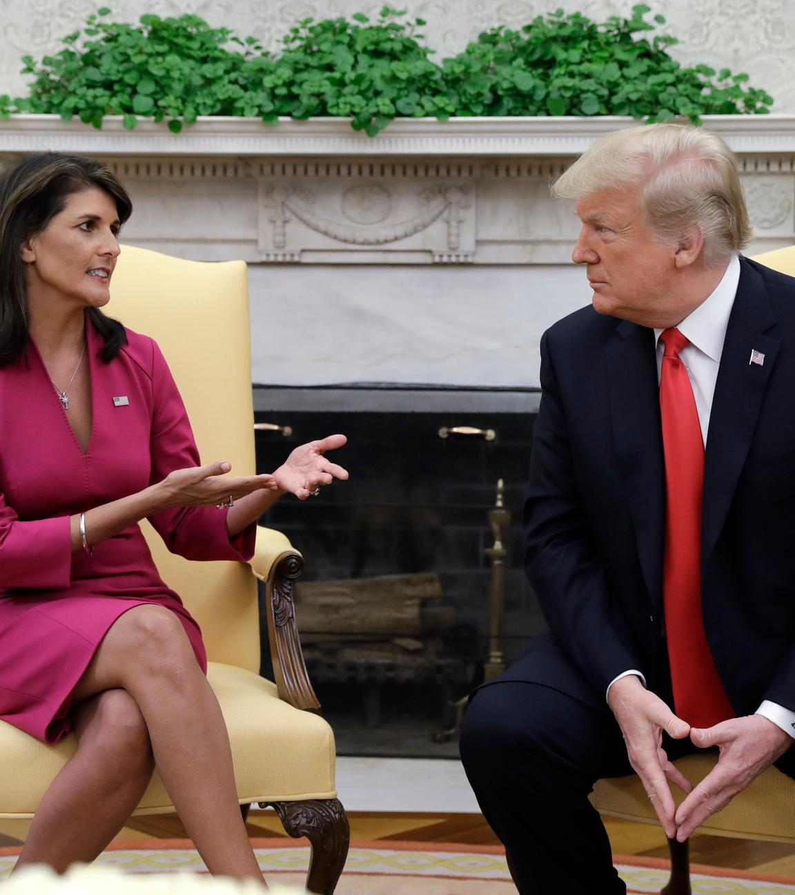 Nikki Haley und Donald Trump am 09.10.2018 in Washington (USA)