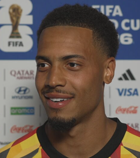 Der deutsche Nationalspieler Felix Nmecha im ZDF Interview nach dem Spiel gegen Curacao