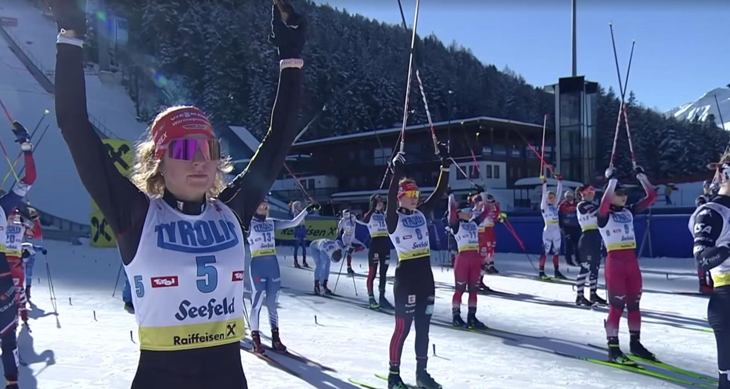 Protest der Nordischen Kombiniererinnen gegen das Startverbot bei Olympia