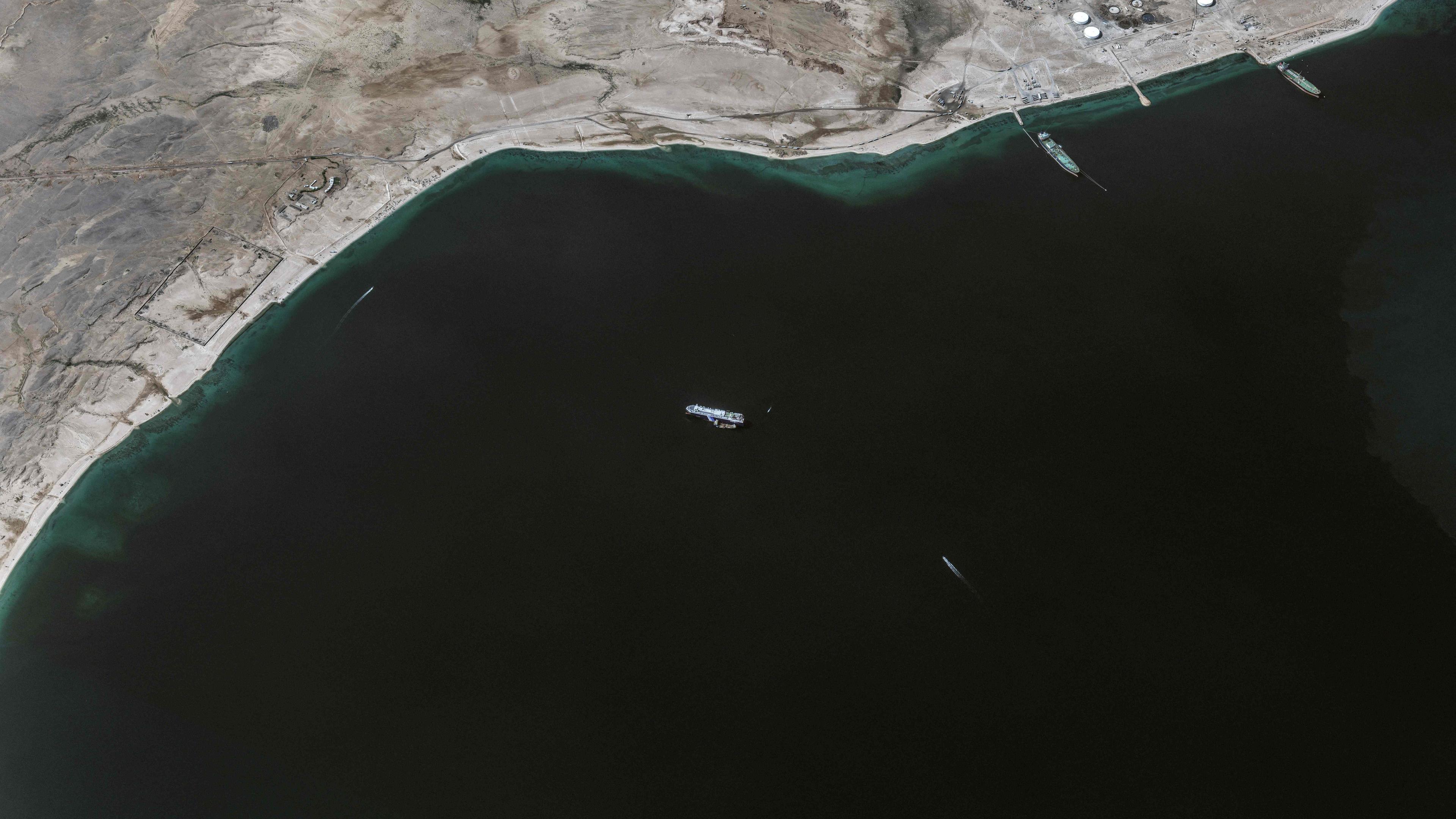Eine Satellitenaufnahme von der Küste des Jemen aus November 2023. 