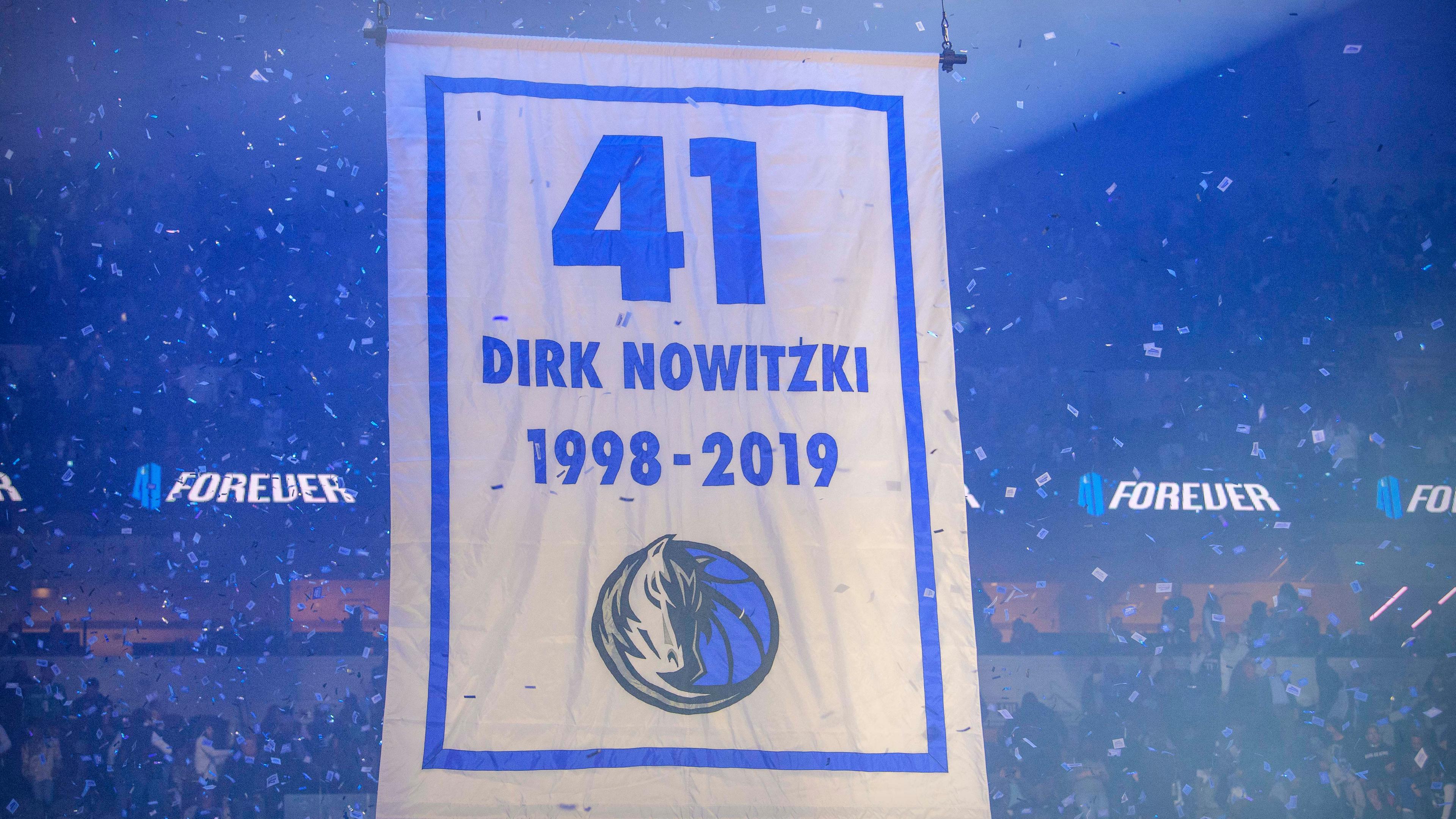 Nowitzkis Trikot mit der Nummer 41 wird in Dallas unter die Decke gezogen