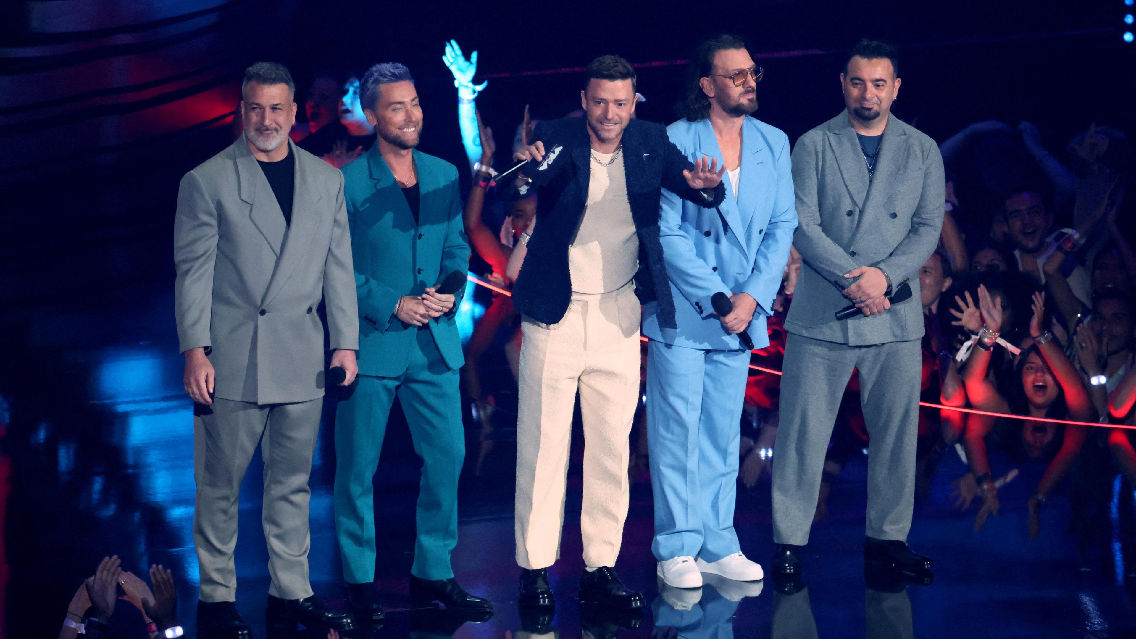 Die Boyband NSYNC auf der Bühne der MTV Music Awards