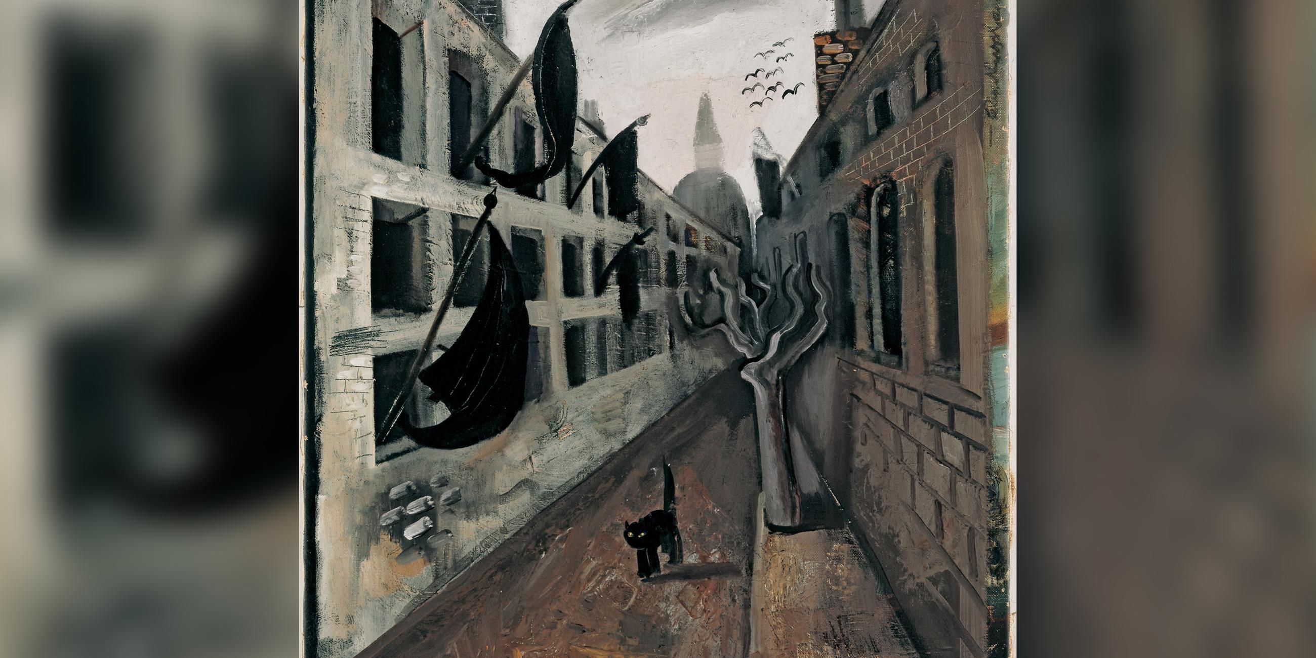 Das Gemälde "Rue triste" ("Trostlose Straße", um 1938/39) des 1944 in Auschwitz ermorderten Malers Felix Nussbaum. 