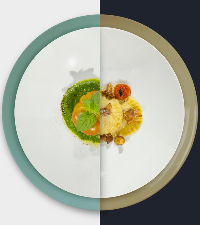 Ochsenherztomate vs. Pfifferling-Ravioli