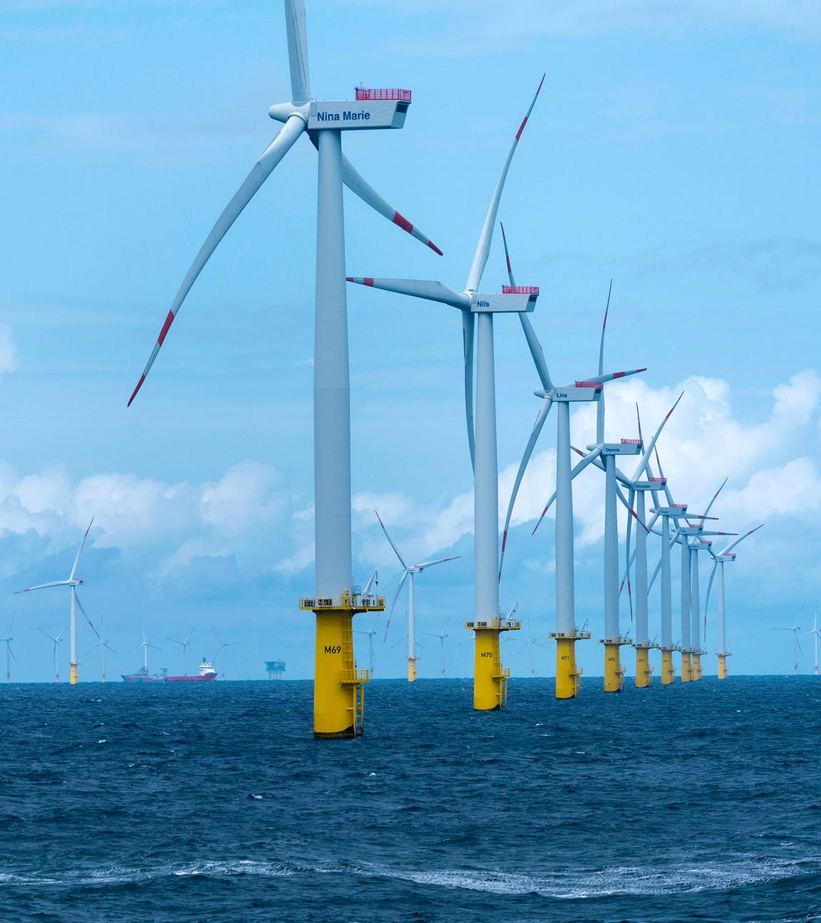 Offshore-Windpark Meerwind, nordwestlich von Helgoland