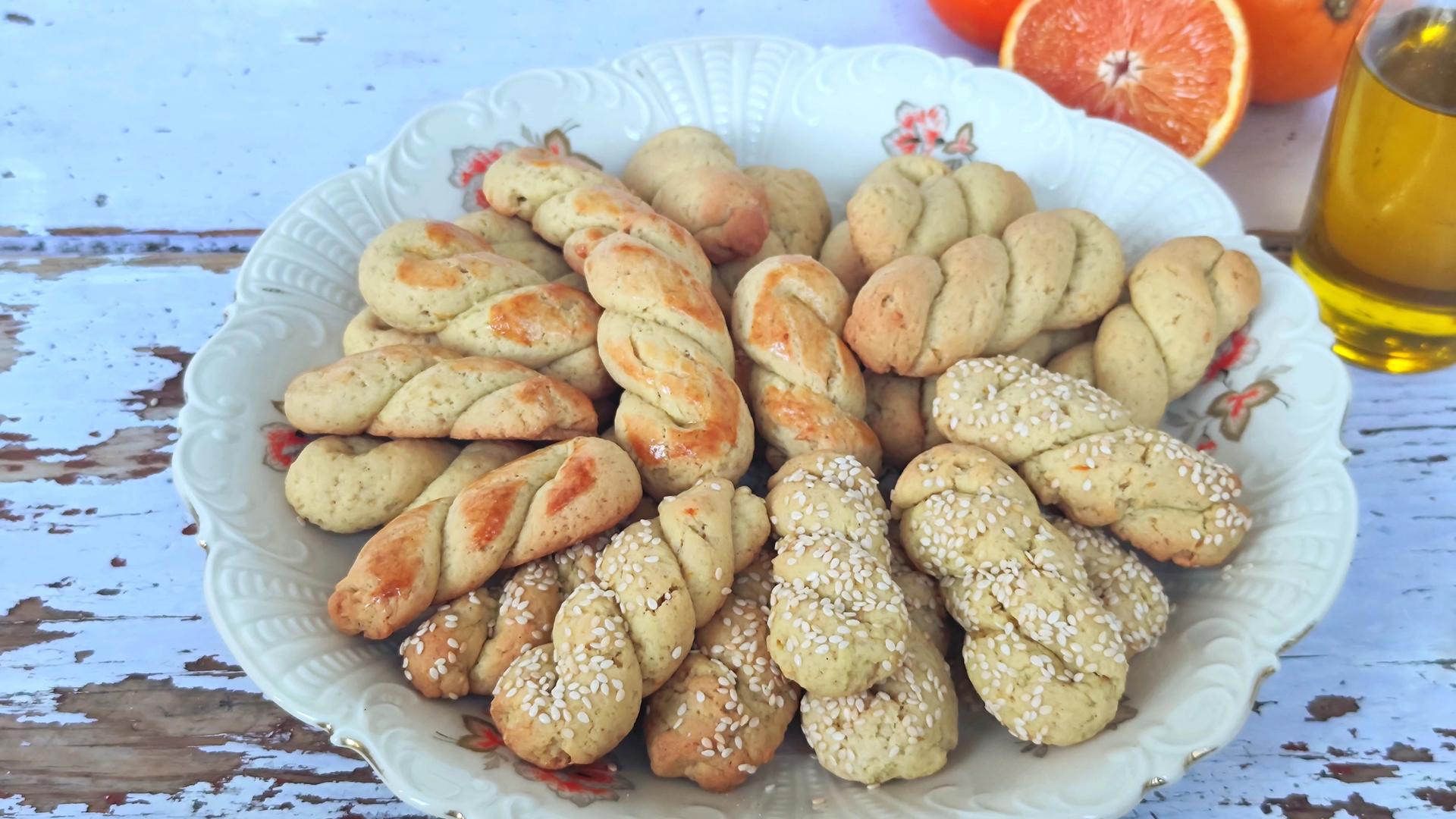 Orangenkekse mit Olivenöl