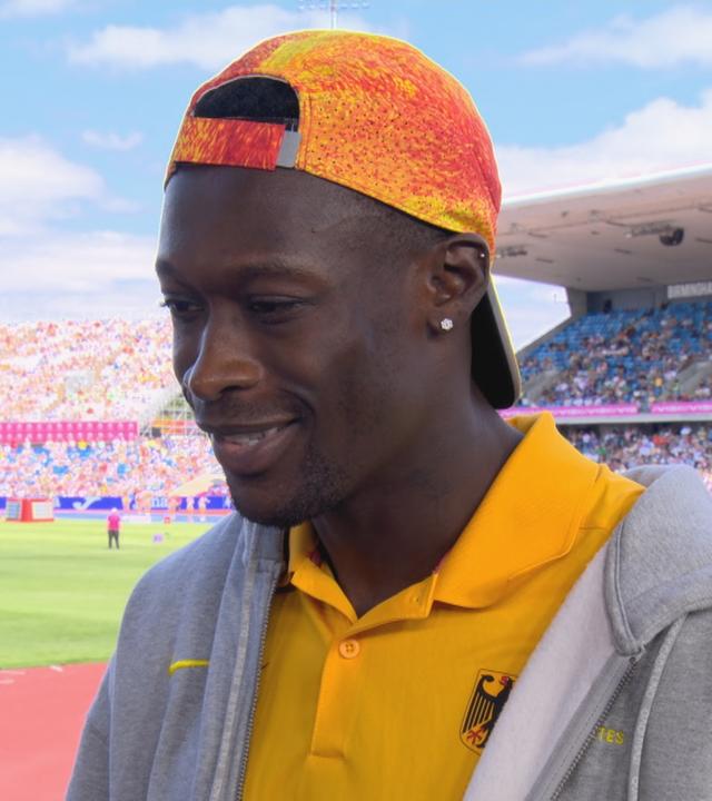 Der deutsche Leichtathlet Owen Ansah im ZDF Interview bei der Leichtathletik EM 2026 in Birmingham