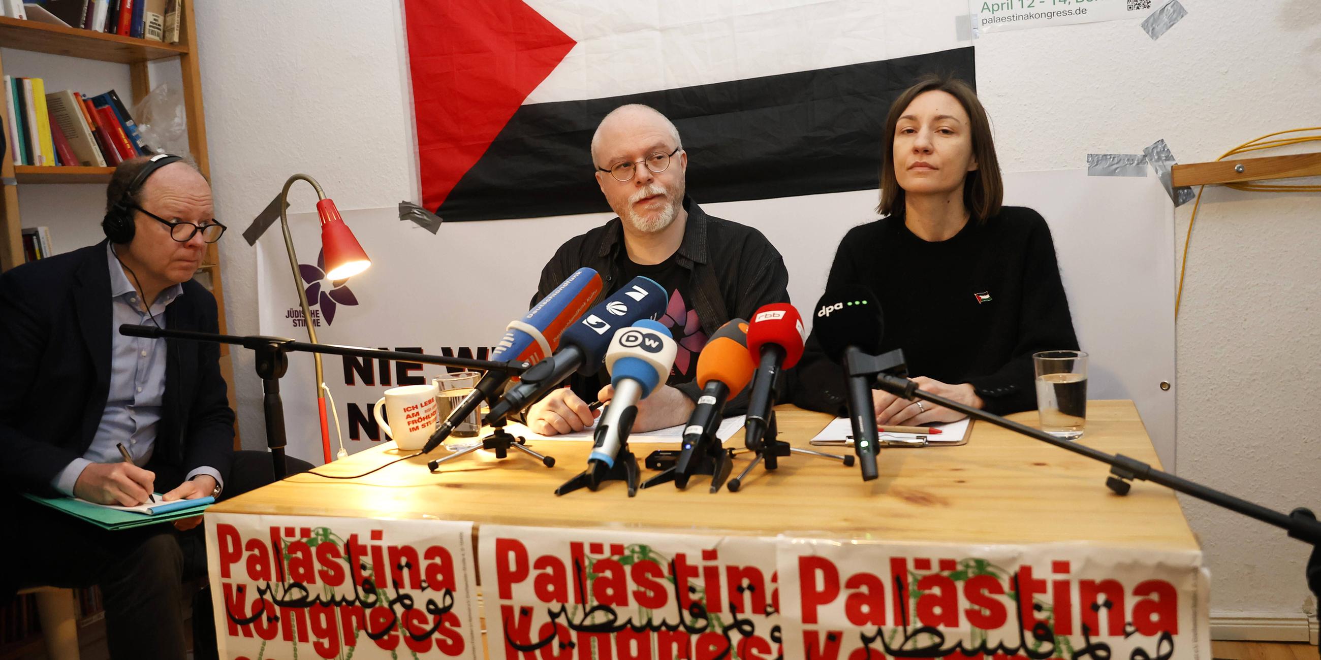 Pressekonferenz Palästina-Kongress in Berlin