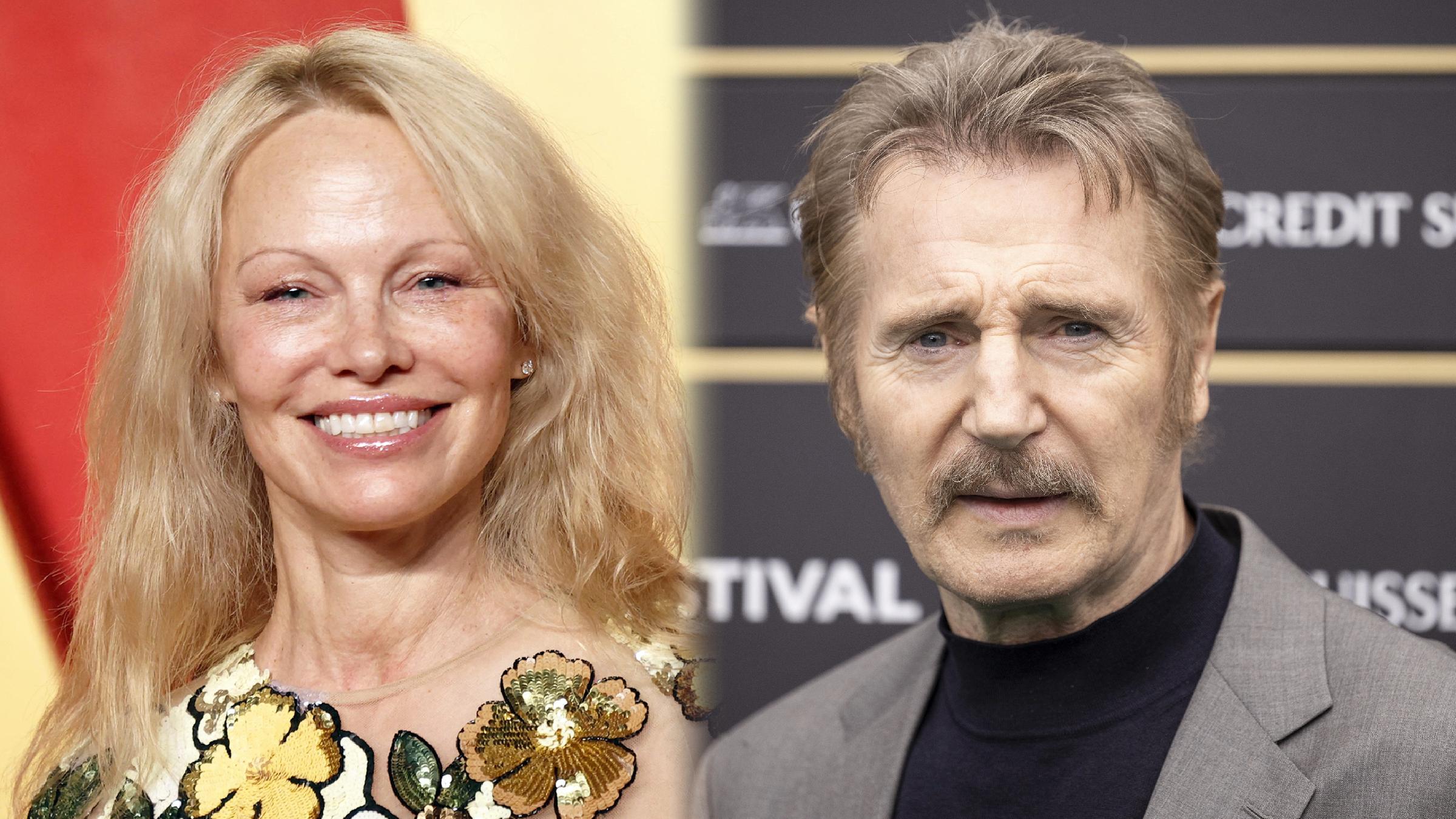 Pamela Anderson und Liam Neeson