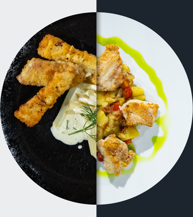 Panierte Schnitzelchen vs. Lauwarmer Kartoffelsalat
