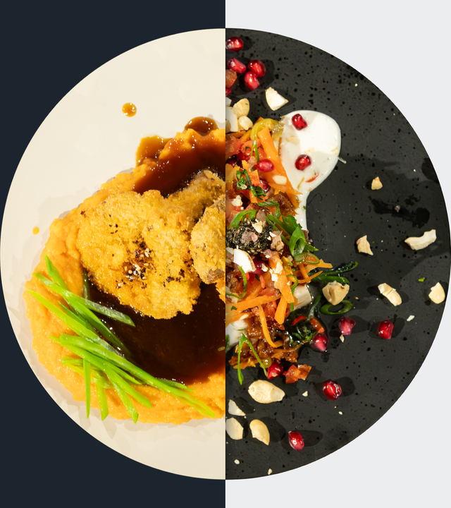 Panko-Austernpilz vs. Marinierter Tofu