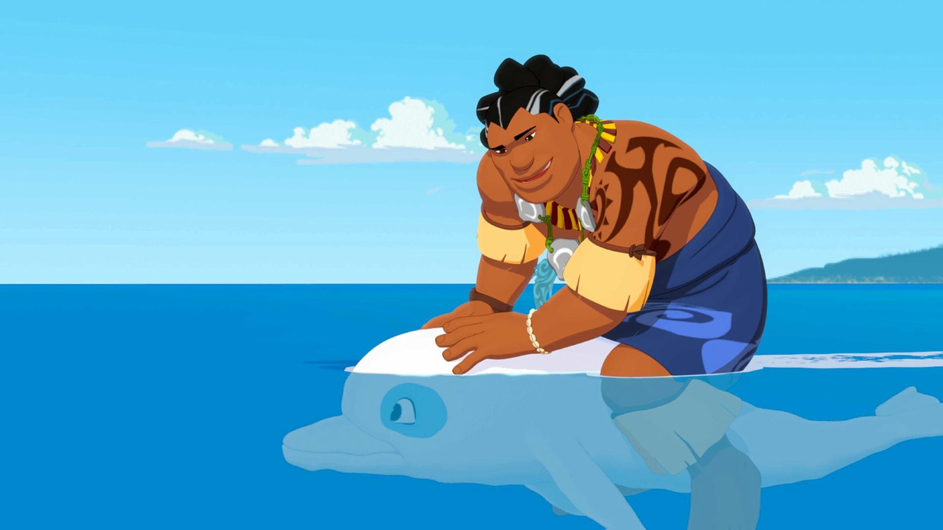 Papa Tuanaku sitzt nervös auf Zoom und versucht so, schwimmen zu lernen.