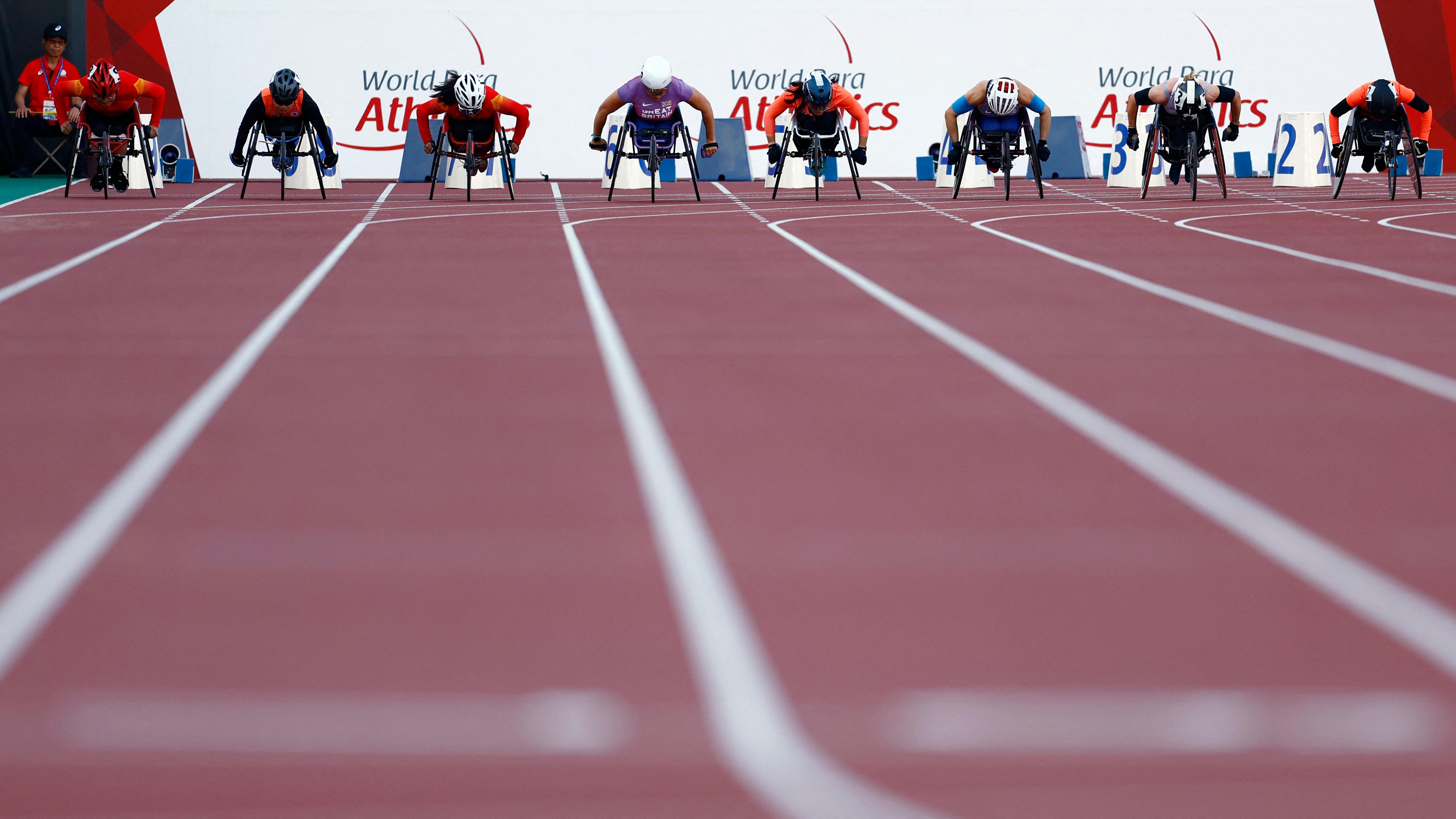 Japan, Kobe: Para Athletics WM 2024, 100m T34 der Frauen