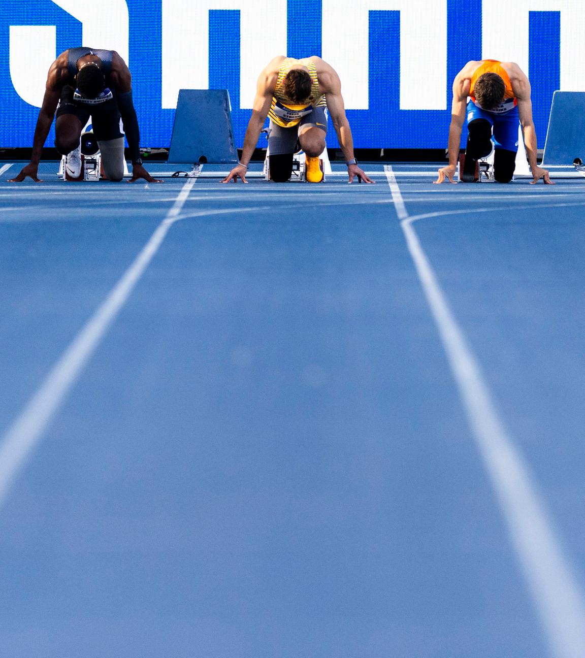 Para-Leichtathletik-WM 2023 in Paris - Start des 100 Meter Sprints der Männer