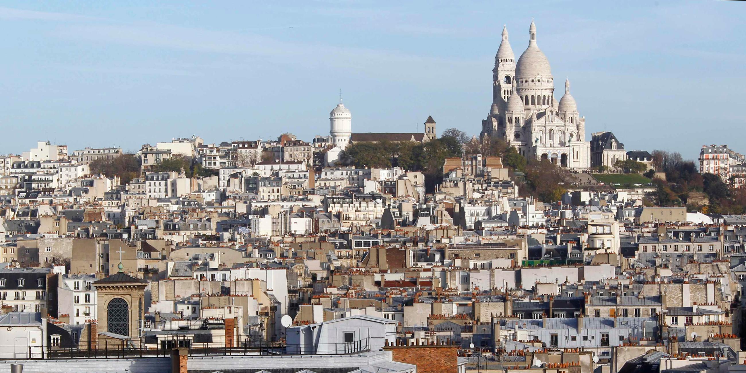 Paris Stadtansicht - Montmartre mit Sacre Coeur 